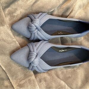 Rothy's Blue Flats with Ruched Detail